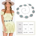 thumbnail image 4 of XIATIAN Women Boho Chain Belts For Dresses Jeans Western Cowgirl Waist Links Belt Adjustable Metal Concho Belt, 4 of 5