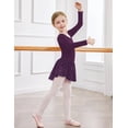thumbnail image 5 of Arshiner Girls Long Sleeve Ballet Leotards with Shinny Skirts Criss-Cross Back Dance Dresses, 5 of 6