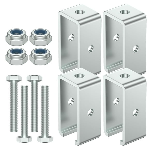 SKTREX Channel Trolley Track Hanger Bracket for UNISTRUT Strut Channel, 1-5/8 Intermediate Support Hange Bracket for All 1-5/8" Channel Trolley Track (4)