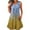 Light Blue, variant on Elvqul Midi Dresses for Women Red Knee Length Print Summer Henley A-line Dress Sleeveless