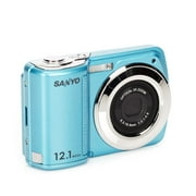Sanyo VPC-S120 12MP Light Blue Digital Camera w/ 3x Optical Zoom, 2.7" LCD