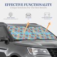 thumbnail image 3 of Goofa Cute Donut Pattern 2 Piece Car Windshield Sun Shade Foldable | Front Windshield Shade for Sun, Heat and UV Rays | Sunshade for Car Front Window-, 3 of 7