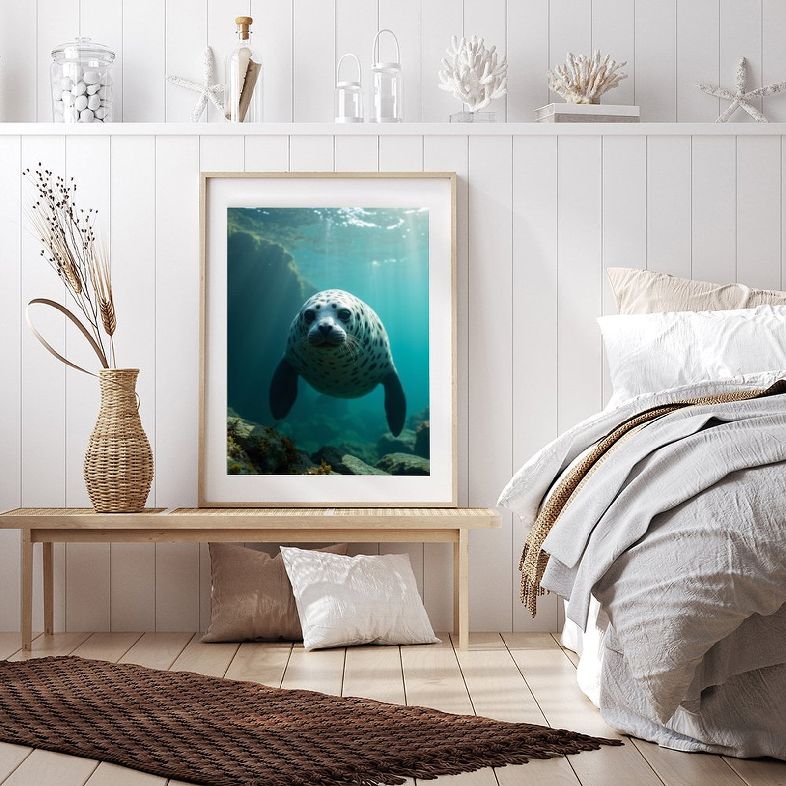 Diamond Art Kits for Adults - 5d Seal Underwater Ocean Scene Diamond Painting for Adults, Diamond Art for Adults Beginners, Diamond Painting Kits for Adults for Home Wall Decor