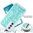 thumbnail image 2 of TJS for Samsung Galaxy A54 5G Phone Case, with Built-in Screen Protector, Full Body Protective Glitter Bling Design Heavy Duty Hybrid Cover for Galaxy A54 5G (Teal), 2 of 5