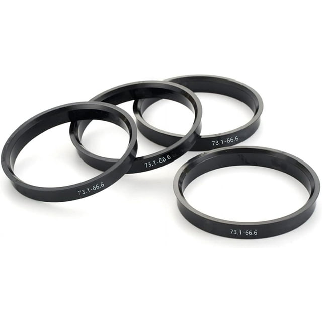 HUGFEGWE Car Hub Centric Rings 73.1-66.6 mm Set of 4 ABS Plastic Hub Rings CA919-123615