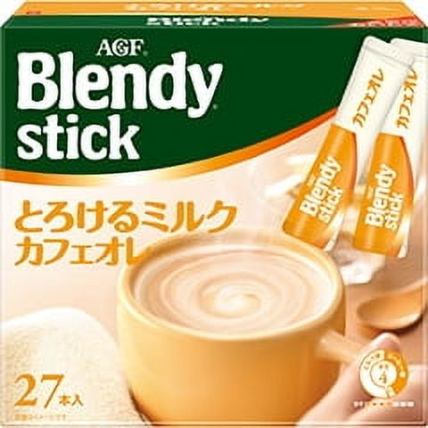 AGF Blendy Stick Melting Milk Cafe au Lait 27 Sticks (1 Box) Made in JAPAN - Tokyo Sakura Mall