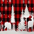 thumbnail image 3 of Christmas Plaid Table Runner Bear Deer Snowflakes Xmas Table Runner for Holiday Decor 13 x 72 inch, 3 of 7