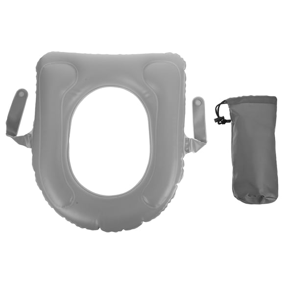GOOHOCHY Cojín para inodoro de cabecera, cojín para inodoro, funda inflable para asiento de inodoro con ventosa y bolsa de almacenamiento para personas mayores.