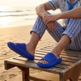 thumbnail image 4 of Cushionaire Feather EVA Mens Sandals – Slip On Recovery Slides, Lightweight Water Shoes for Men, 4 of 21