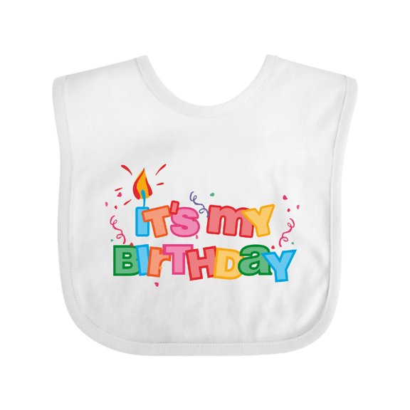 Inktastic It's My Birthday Letters Boys or Girls Baby Bib