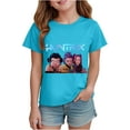 thumbnail image 1 of K pop Demon Chandail pour Filles, T-Shirt Graphique Mignon avec Dessin Animé, T-Shirt Tendance et Drôle, Chandail pour Enfants, Hauts Roses, Manches Courtes, Col Ras du Cou, 1 of 4