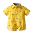 thumbnail image 3 of Conjunto Camisa y Short con Moño y Tirantes Para Niño COCO PAU Amarillo, 3 of 4