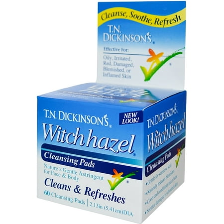 T.N. Dickinson's Witch Hazel Cleansing Pads, Clean & Refreshes 60