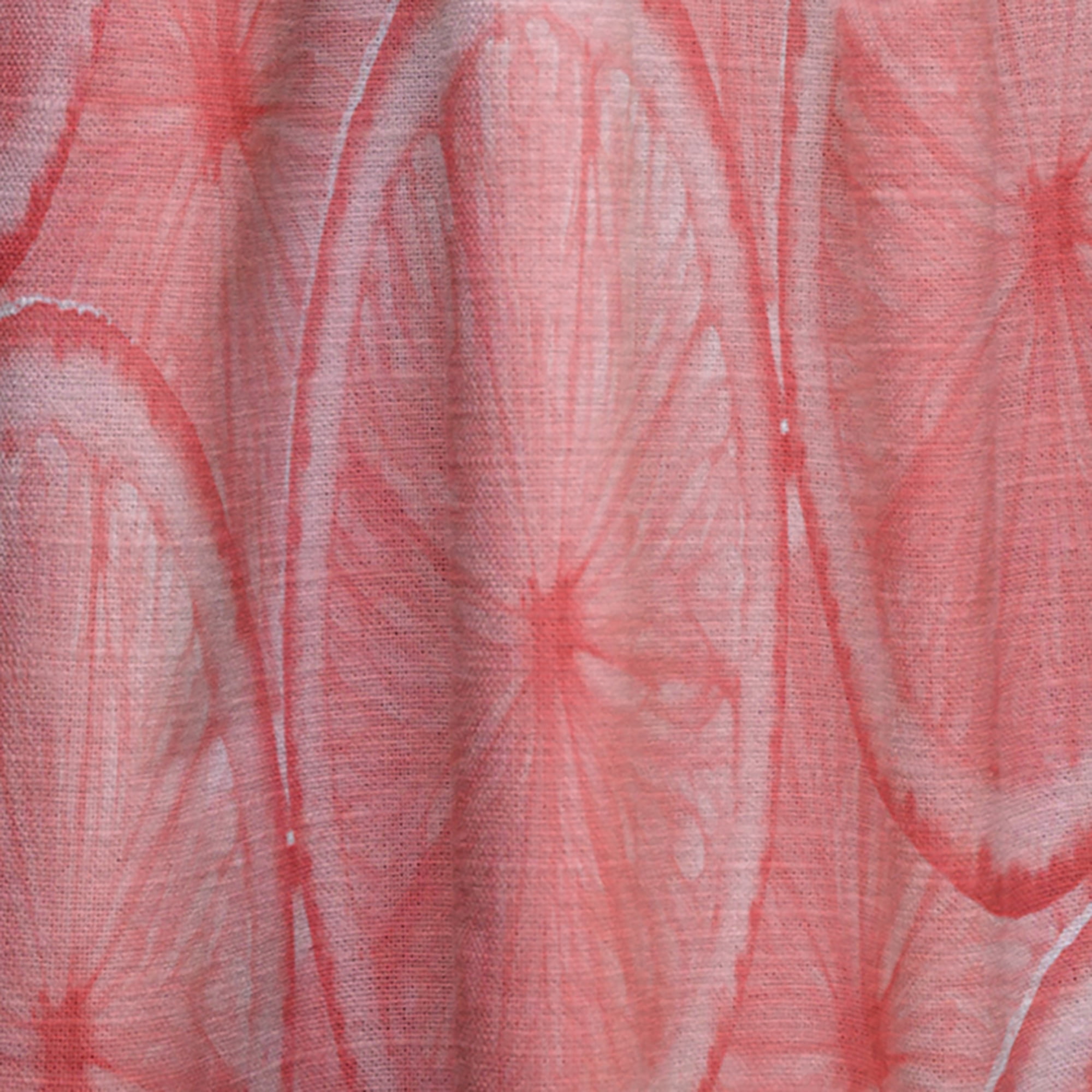 Designart 'Red Grapefruit Slices' Mid-Century Modern Curtain Panel
