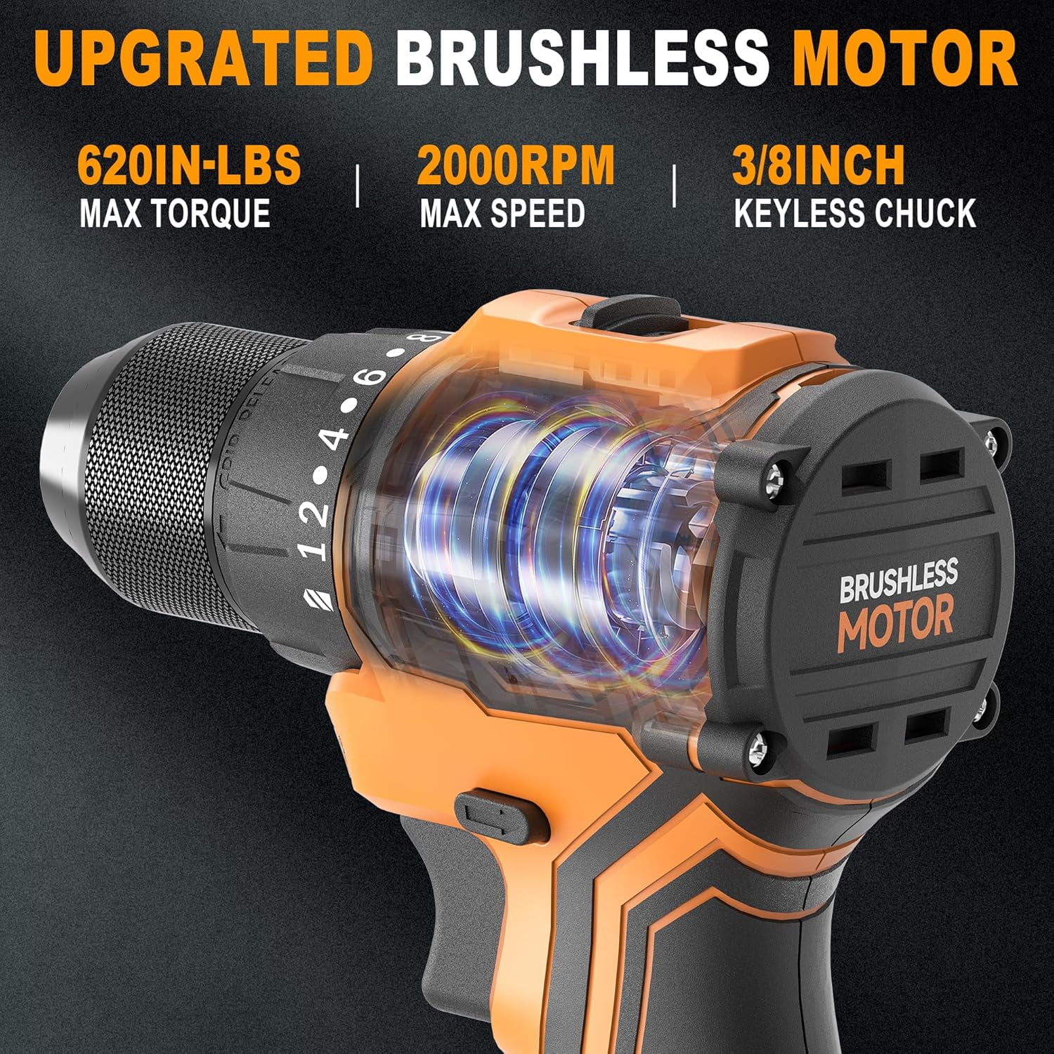 Cordless Impact Driver and Drill Combo Kit (Tool Only) Compatible with Dewalt 20V Max Battery