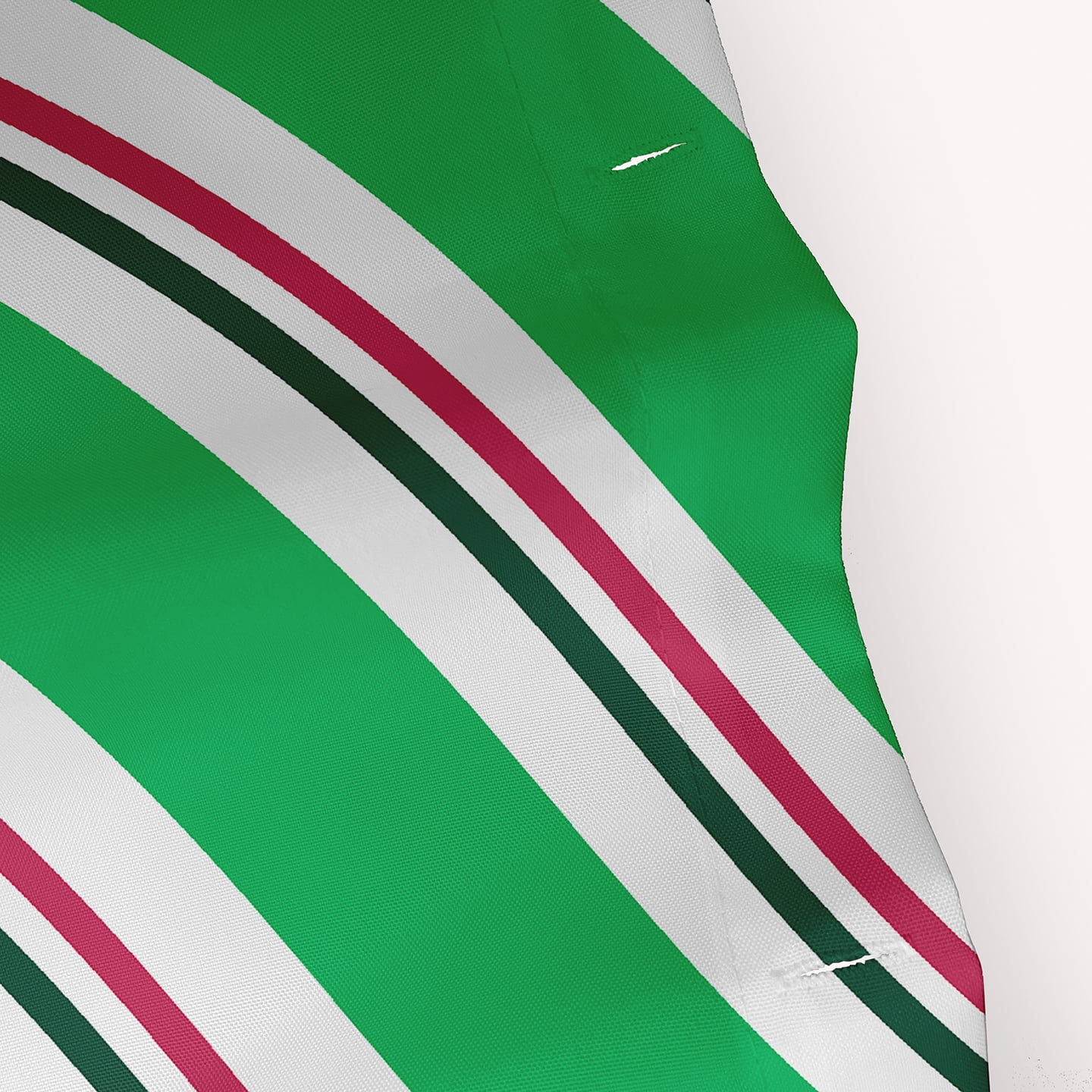 Simply Daisy 70" W x 73" L Candy Stripes Polyester Shower Curtain, Bright Green [1 Ct]