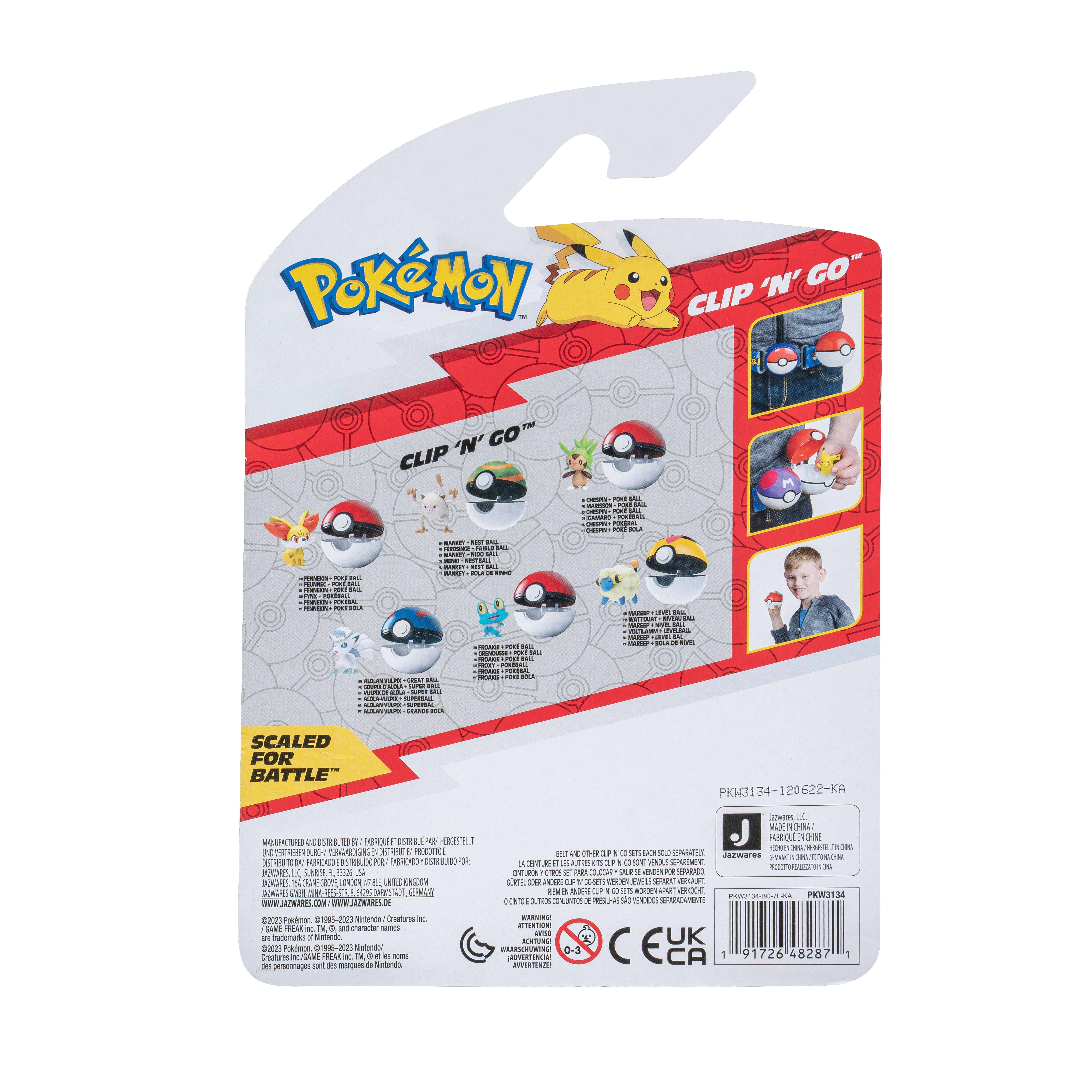 Pokemon Clip ‘N’ Go Chespin and Poke Ball - Includes 2 inch Battle Figure and Poke Ball Accessory