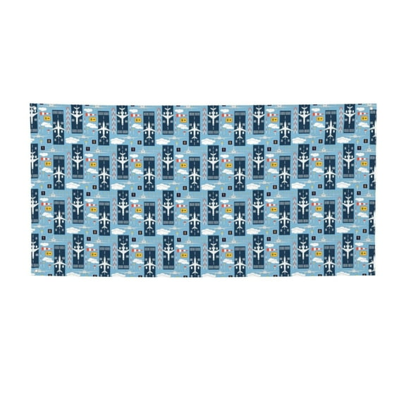 Picia Airplanes and Aviation Signs Pattern Party Banner, Festive Decoration, Holiday Banner, Celebration Decor, Event Banner, Reusable Party Banner-Small