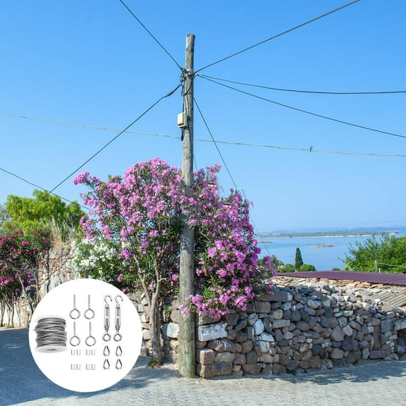 WHAMVOX  19 Pcs Light Guide Wire Stainless Steel Rope Electrical Silver