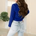 thumbnail image 2 of Vedolay Womens Tops Casual Womens Fashion Blazer Jackets Long Sleeve Business Suit Jackets with Pockets,Blue XL, 2 of 5