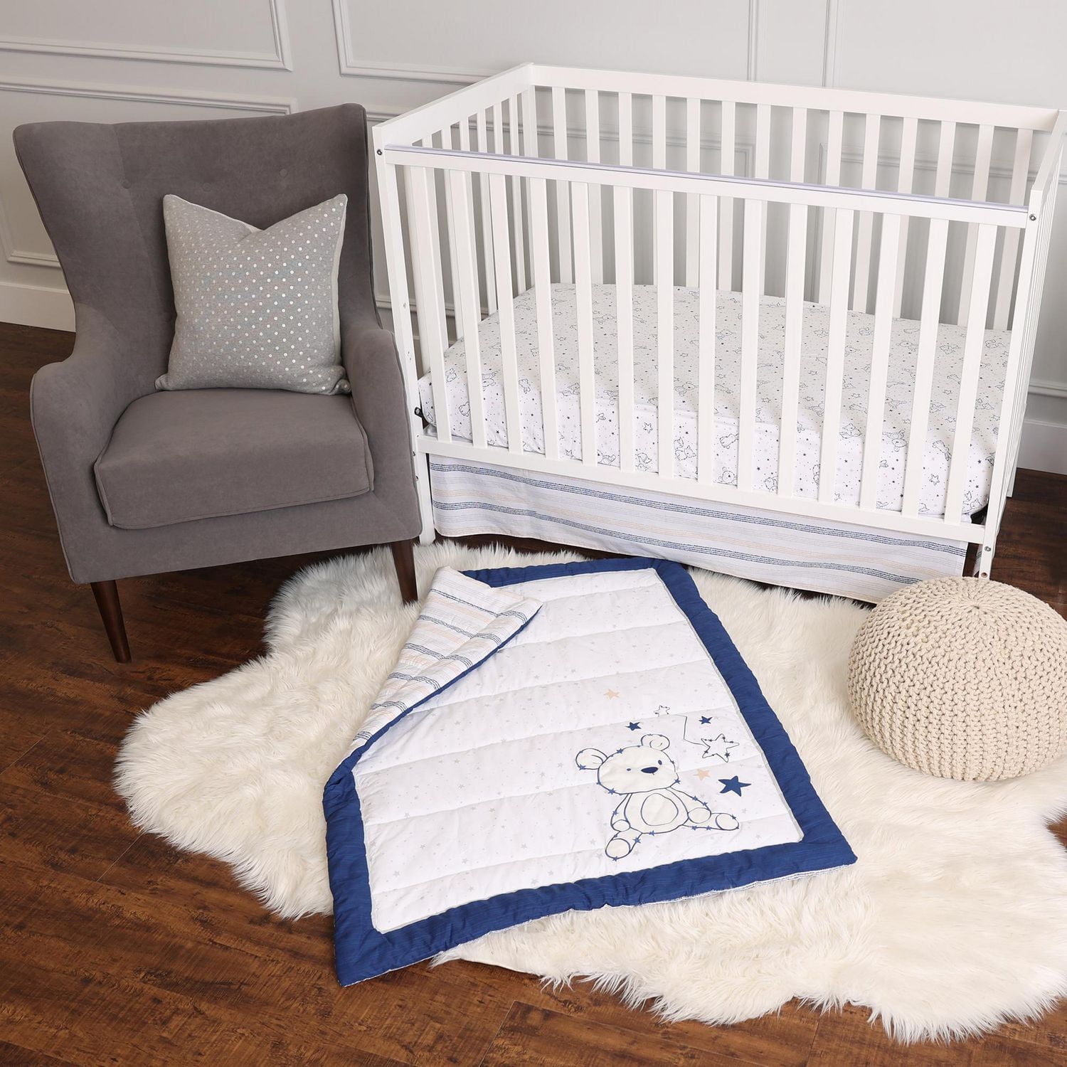 George Baby 3 Piece Crib Bedding Set, George Baby Crib Bedding Set