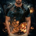 thumbnail image 2 of WOLIAUO Funny Mens Halloween Crewneck T-Shirt Lightweight Breathable Short Sleeve Mens Summer Shirts for Everyday, Shirts for Men Graphic Print Tops 3XL Black, 2 of 8