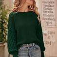 thumbnail image 7 of Heisall Womens Sweaters Fall Winter Long Sleeve Round Neck Loose Fit Pullover Knit Casual Solid Color, 7 of 7