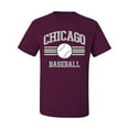thumbnail image 2 of Wild Bobby City of Chicago CHI American Baseball Fantasy Fan Sports Men's T-Shirt, Maroon, XX-Large, 2 of 6