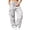 Grey, variant on Parachute Pants Women Summer Elastic Waist Drawstring Wide Straight Leg Loose Casual Lightweight Cargo Pants with Pockets