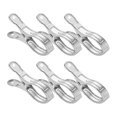 thumbnail image 2 of 6Pcs Metal ClothesPins,Row Cover Clips Stainless Steel Pool Towel Clips,Chair Clips for Beach Towels,Garden Clips, 2 of 5