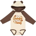 thumbnail image 3 of Inktastic I'm Grateful for my Family in Orange with Fall Leaves Boys or Girls Long Sleeve Baby Bodysuit, 3 of 5