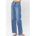 thumbnail image 3 of Sky Blue Double Button Zip Fly Straight Leg Jeans for Women – Casual Everyday Style [ZhiHiMeRi] | 18, 3 of 12