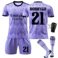 thumbnail image 5 of 22-23 Real Madrid away purple number 9 Benzema 14th time commemorative edition 20 Vinicius 10 Modric Real Madrid away number 11 #XL, 5 of 5
