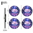 thumbnail image 2 of Non-Ticking Silent Wall Clocks Battery Operated Personalized Decor Clock for Living Room,Bedroom-Beautiful Purple Lotus Flower Floating In Water(10inch), 2 of 4