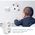 thumbnail image 3 of Enchufes eléctricos, regleta de enchufes de pared 2 en 1 con protección contra sobretensiones, 16 A, blanco, 3 of 5