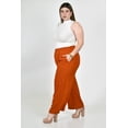 thumbnail image 2 of Pantalon de pierna ancha Roman Fashion /Tallas Extras, 9202 (Chedron) naranja oscuro 36, 2 of 5