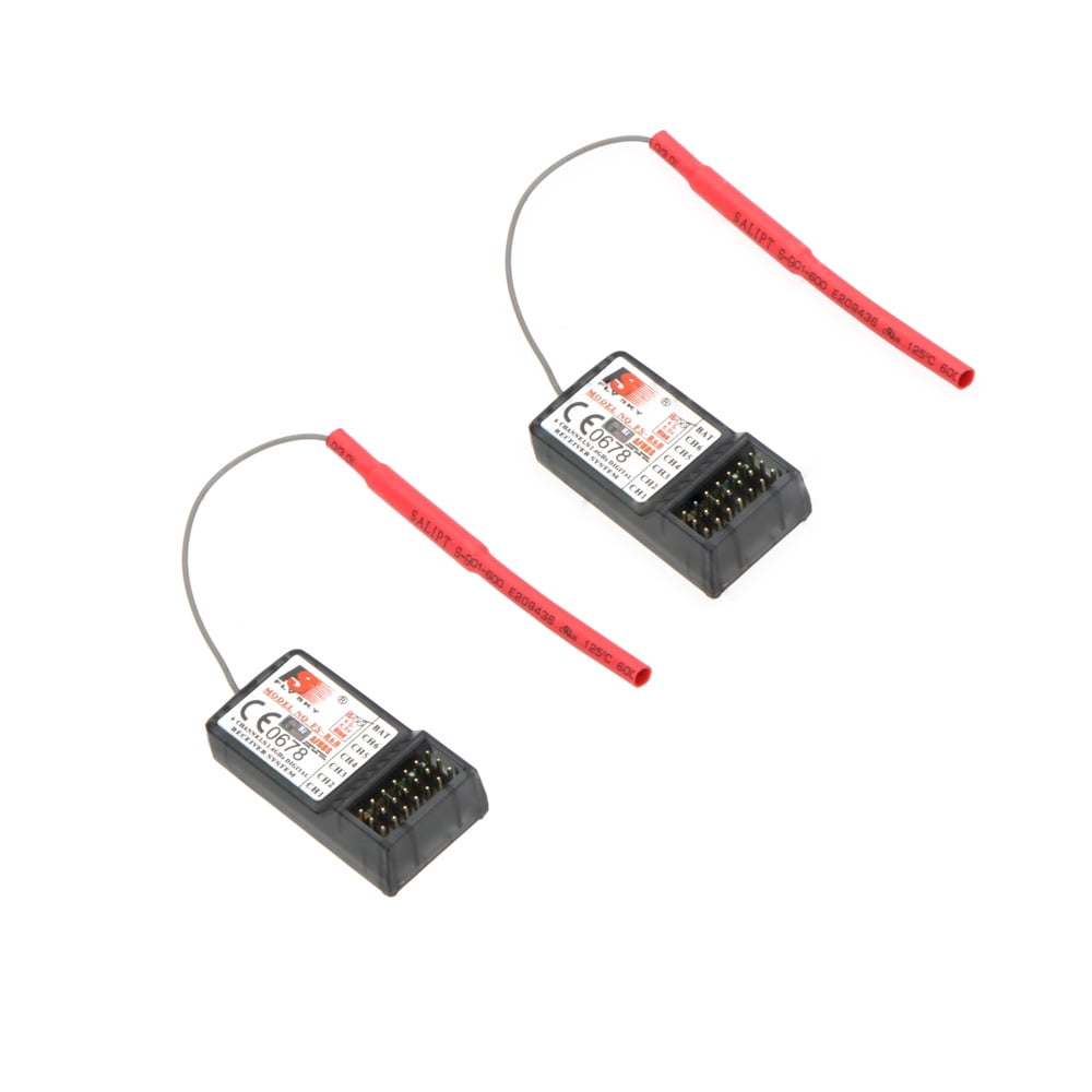 2PCS FLYSKY FS T6 FS-R6B 2.4Ghz 6CH Receiver for RC Helicopter Airplane Glider