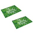 thumbnail image 1 of Oleegame 2 Pcs Napperon Jour de la Saint-Patrick Napperon à Carreaux Irlandais Chemin de Table Décoratif Anglais Nappe Isolée, 1 of 5