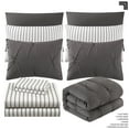 thumbnail image 5 of Sharper Image 9-Piece Grey Down Alternative Pintuck Bed-in-a-Bag Set, King, 5 of 12