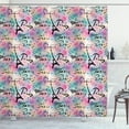 thumbnail image 1 of Ambesonne Paris Shower Curtain, Rose Flowers Romantic, 69"Wx84"L, Pale Green Sea Green, 1 of 3
