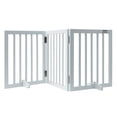 thumbnail image 1 of Puerta para mascotas VEVOR, independiente, madera, 4 paneles, 60 cm x 60 cm, color blanco, 1 of 9