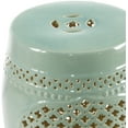 thumbnail image 2 of Mark&Day Garden Stools - Dechantskirchen Sage Ceramic Decorative Garden Stool - Global Indoor Outdoor Chinoiserie Decor - Patio Garden Room Furniture Piece (17" H x 13" W x 13" D), 2 of 2