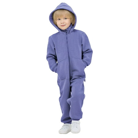 

Sedceaty Matching Family Jumpsuit Solid Long Sleeve Zipper Hooded One-Piece Romper Parent-Child Clothes for Autumn Winter