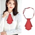 thumbnail image 2 of LinYooLi Reversible Bowknot Short Neck Ties Adjustable Pre-tied for Woman Business Uniform Bowtie Work Ceremony Accessories, 2 of 6