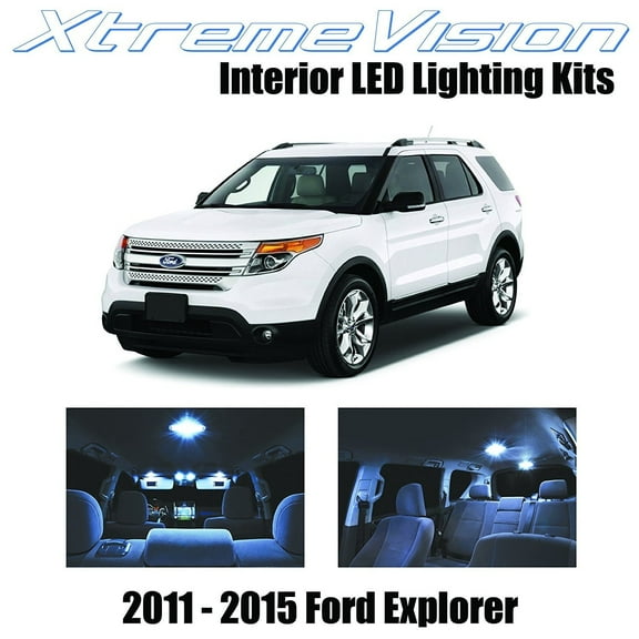 XtremeVision LED for Ford Explorer 2011-2015 (6 Pieces) Cool White Premium Interior LED Kit Package   Installation Tool
