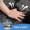 thumbnail image 5 of CozyDesg Large Rugs,4'x6' Soft Fluffy Shag Indoor Floor Carpet for Living Room Bedroom Dining Room Office Home Decor,Dark Gray & Black, 5 of 8