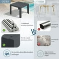 thumbnail image 5 of Aluminum Tables 2 Pieces Side Tables Grey Tea Tables for Outdoor Patio Furniture Pieces in Pairs Charcoal Grey, 5 of 5
