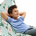 thumbnail image 1 of Floral Lounger Chair Bag, Repeating Pastel Soft Rose Flowers Leaves Illustration, High Capacity Storage with Handle Container, Lounger Size, Blue Blush, by Ambesonne, 1 of 5
