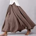 thumbnail image 2 of WENWU Women's Flowy Midi Skirt for Daily Wear and Party Versatile Styling Comfortable A Line Skirt with Elegant Design for All Seasons Leather Pleated Skirt Skirts for Women plus Size, 2 of 7