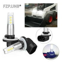 FZPJJNB Fits Bobcat 751 753 763 773 863 864 873 883 963 - LED Skid Steer Headlight Bulbs, 6000K White,Pack of 2
